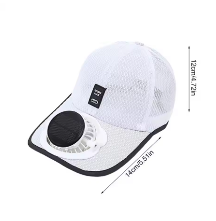 Cooling Fan Baseball Cap – USB Rechargeable Mesh Sun Hat with Built-in Fan